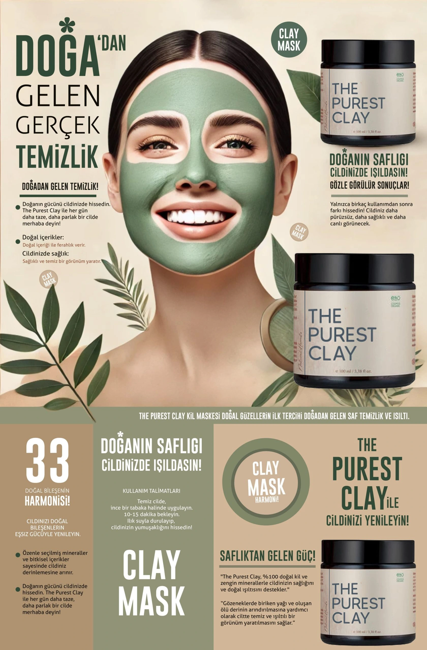 The Purest Clay – New! The Purest Clay - Cosmetics Promotion Poster Design